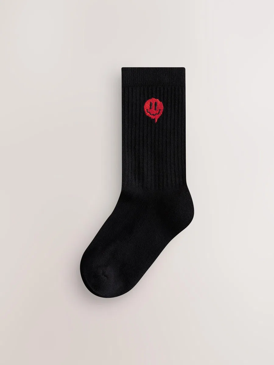 NEXT Jungen Socken mit gepolstertem Fußbett, 5er-Pack 19-40