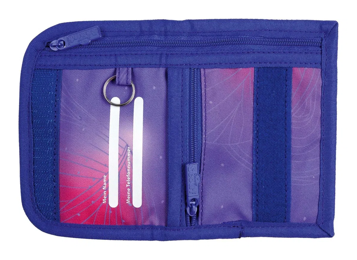 Undercover Scout Brustbeutel, Blau mit Reißverschluss, Transparent-Fach, Namensfeld und Schlüsselring, 13,5x11x1 cm, Summer Kollektion