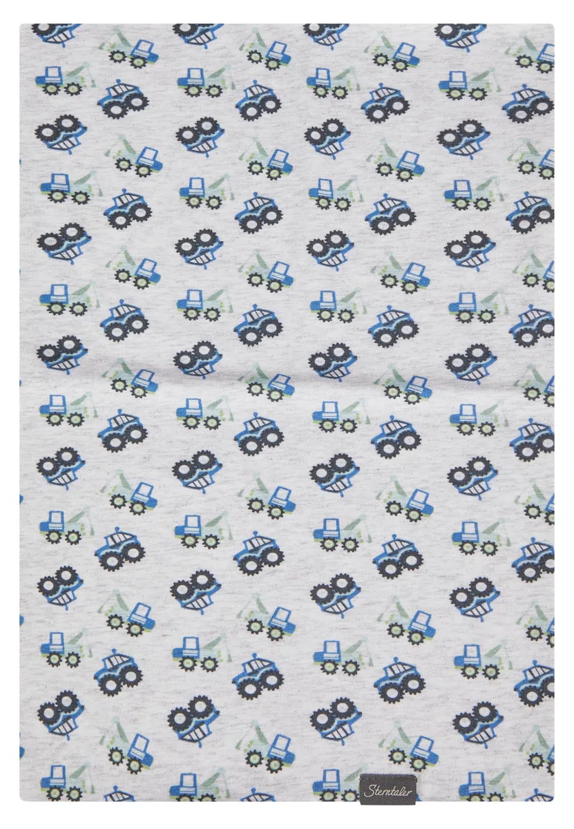 Sterntaler Schlauchschal Motiv Baustelle – Jungen Schlupfschal aus weichem Melange-Jersey mit Baustellenfahrzeug-Print, elastisch und pflegeleicht
