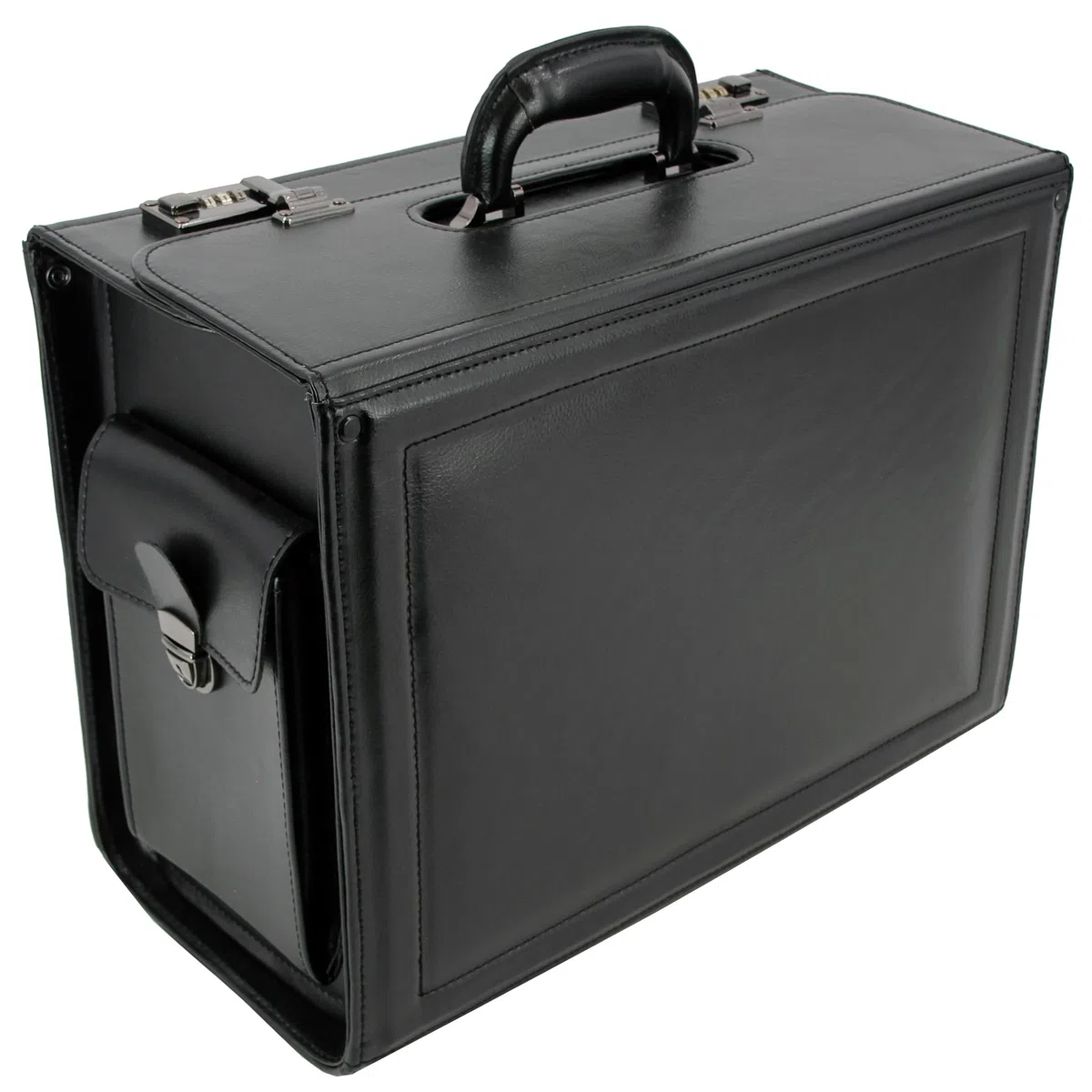 Roberto Romano handgefertigter Luxus Pilotenkoffer Milano aus Echtem Leder in schwarz 45043 | Lederkoffer, Aktenkoffer, Businesskoffer | Zeitloses Design Businessgarderobe, Formal oder Smart Casual