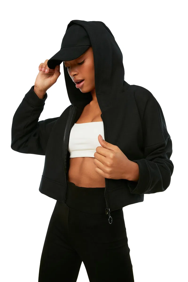 TRENDYOL Damen Trendyol Hooded Crop Gestrickt Singard Sweatshirt Hooded Sweatshirt (1er Pack)