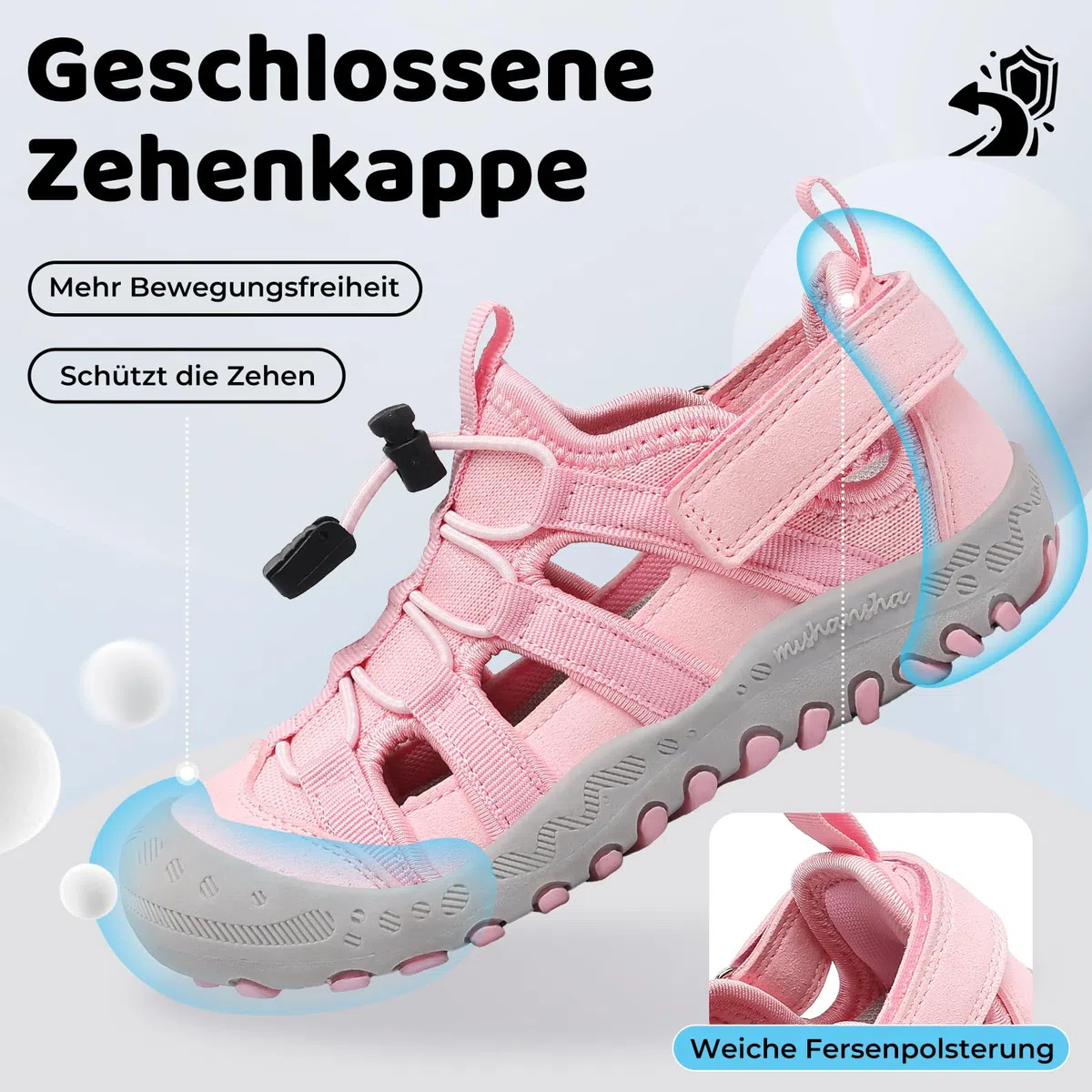 Mishansha Sandalen Kinder für Jungen Mädchen Outdoor Trekkingsandalen Atmungsaktive Sommer Sandals Gr.26-38 EU