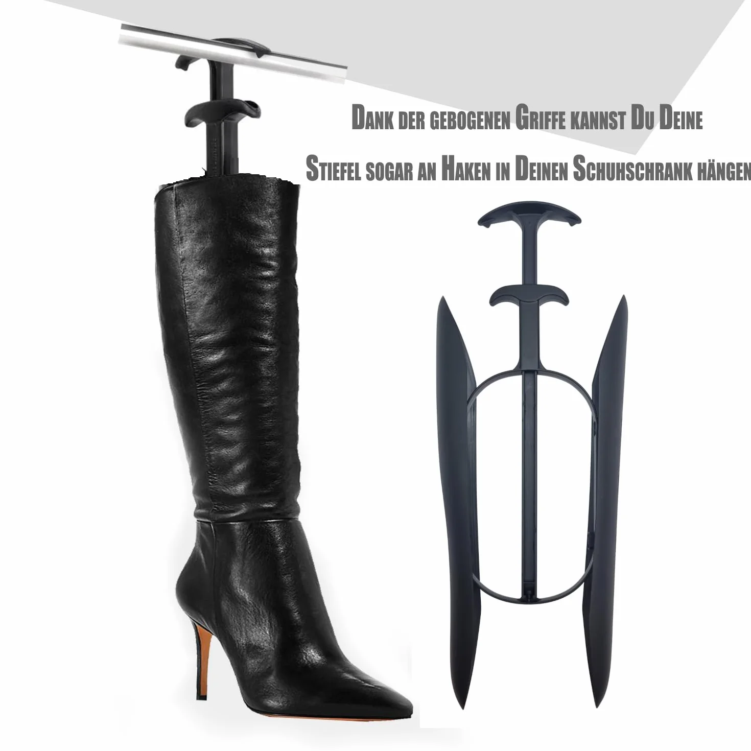 DELFA Stiefelformer 1 Paar - mit innovativem Sensomatic Federelement - Stiefelspanner - Länge 35 cm