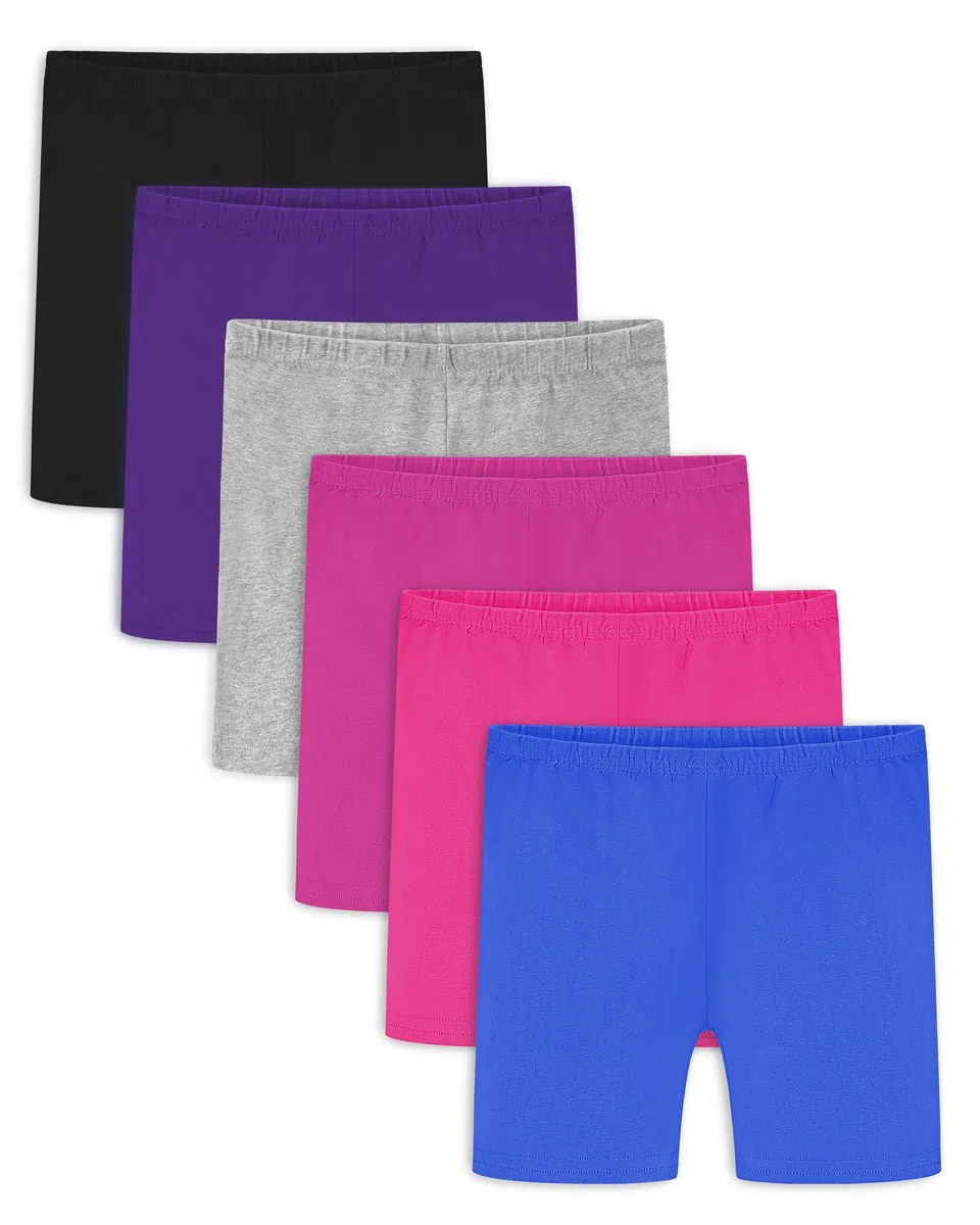 Auranso Radlerhose Mädchen Kinder Baumwolle Kurze Hose Shorts Leggings Unterhosen 6 Paar 5-14 Jahre Mehrfarbig 4 9-10 Jahre