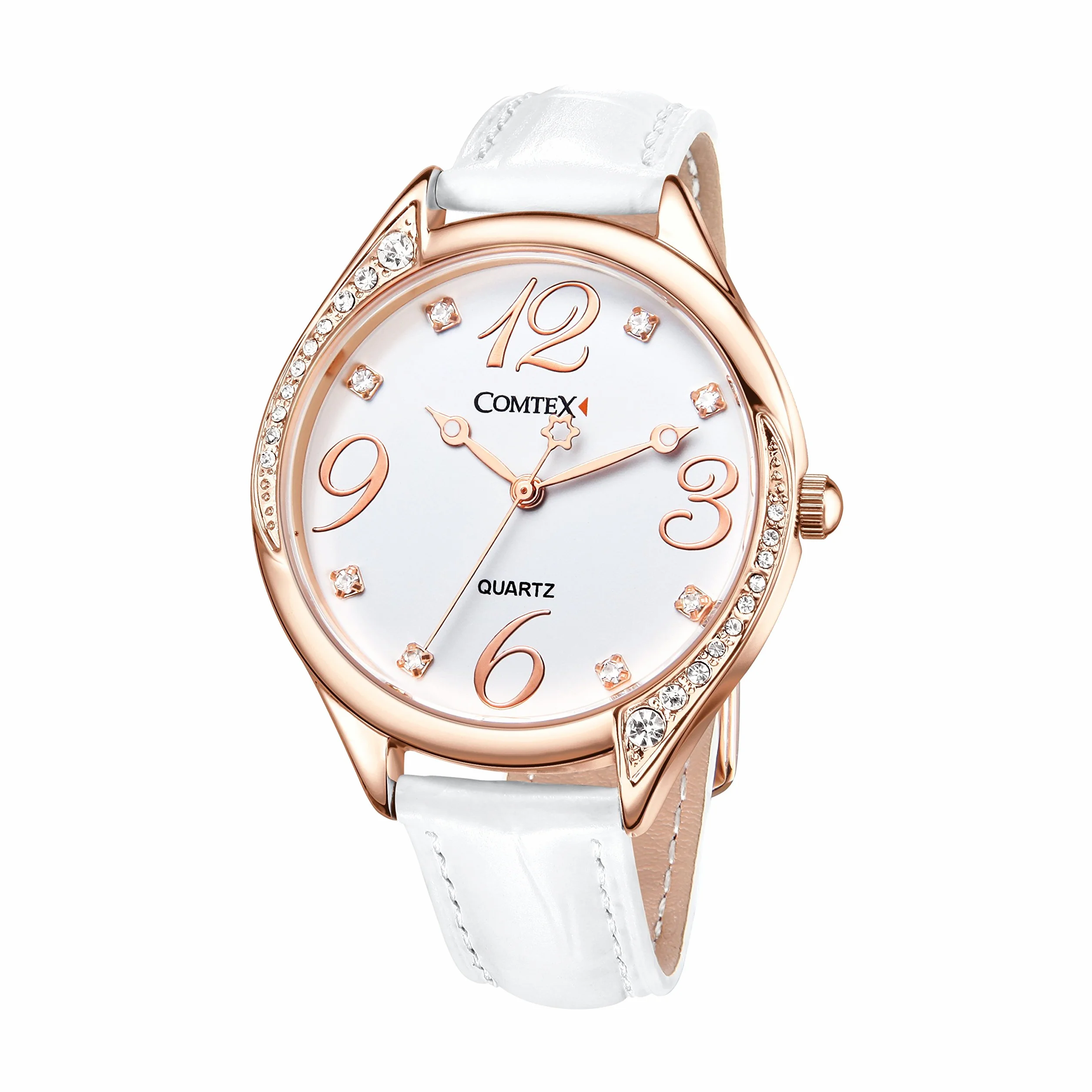 Comtex Modische Damen-Armbanduhr Analog Quarz Weiß Zifferblatt Armbanduhr…