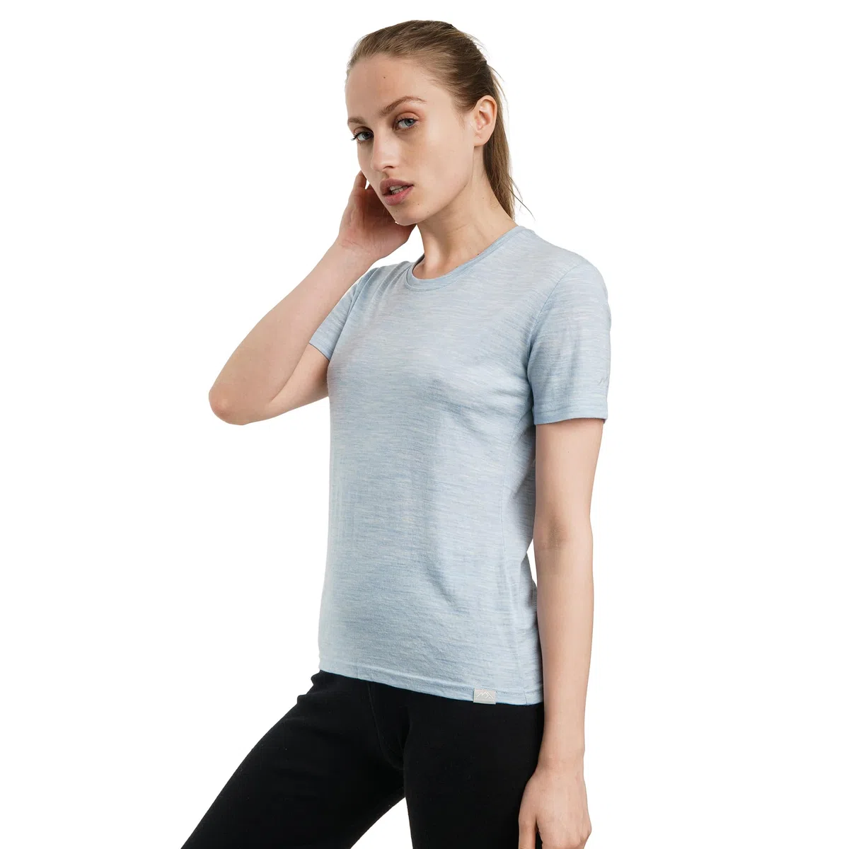 Merino Sport Shirt Damen (L, Iceberg)