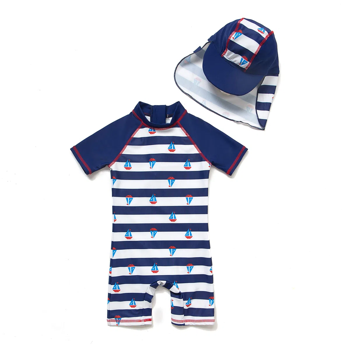 BONVERANO Baby Junge EIN stück Kurzärmel-Kleidung UV-Schutz 50+ Badeanzug MIT Einem Reißverschluss……