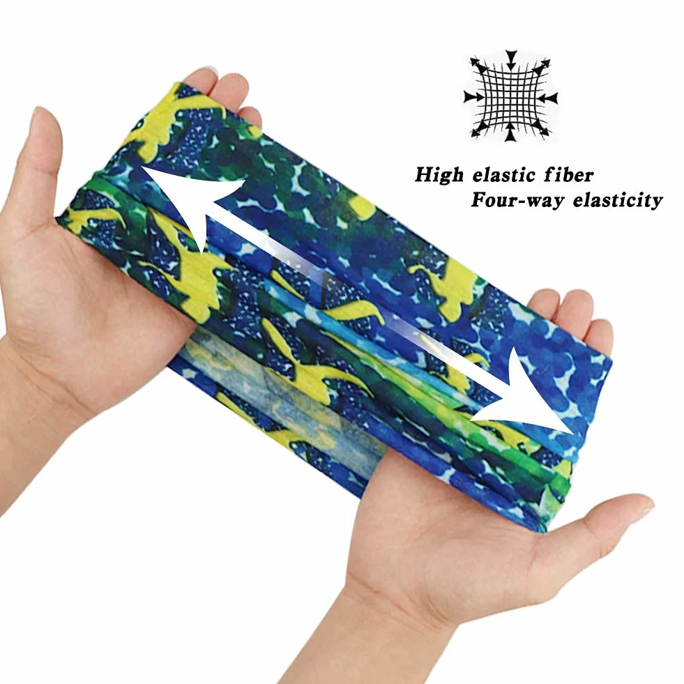 Multifunktionstuch Gesichtsmaske Bandanas Multifunktionstuch Schal, Kopftuch Stirnband,Motorrad Halstuch Kopfbedeckung UV Residenz für Yoga Laufen Wandern Motorradfahren