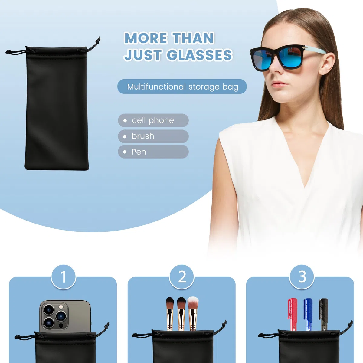 5 Stücke Brillenetui Weich,Microfaser Brillentasche,Brillenetui Flach,Brillenaufbewahrung,Sonnenbrillen Aufbewahrung,brillenhülle,brillenbeutel,brillen tasche,brillen etui