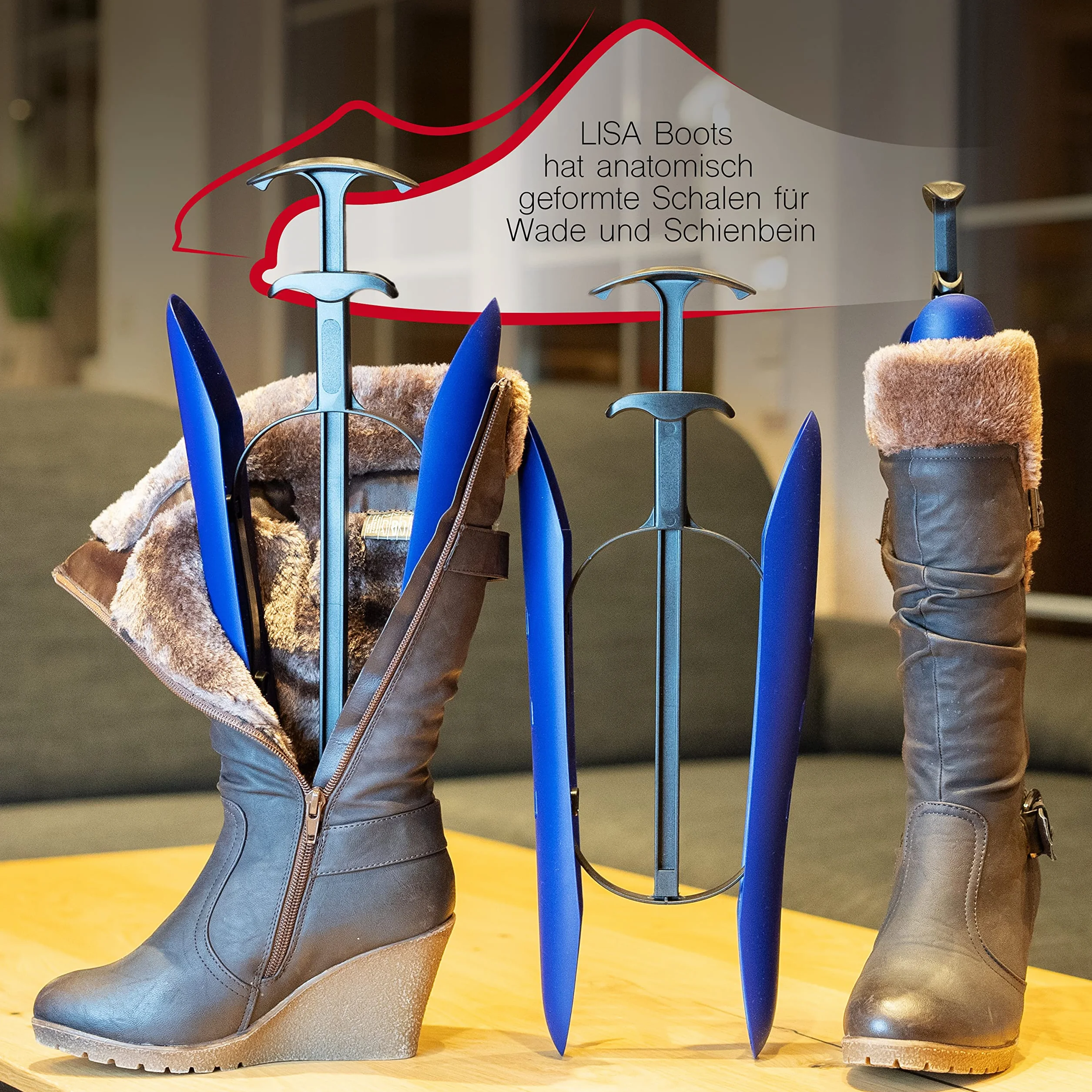 Lisa Boots Stiefelspanner 1 Paar - Stiefel-Schuhspanner für Damen - Schaftspanner hält Stiefel in Form - mit innovativer Automatik-Mechanik