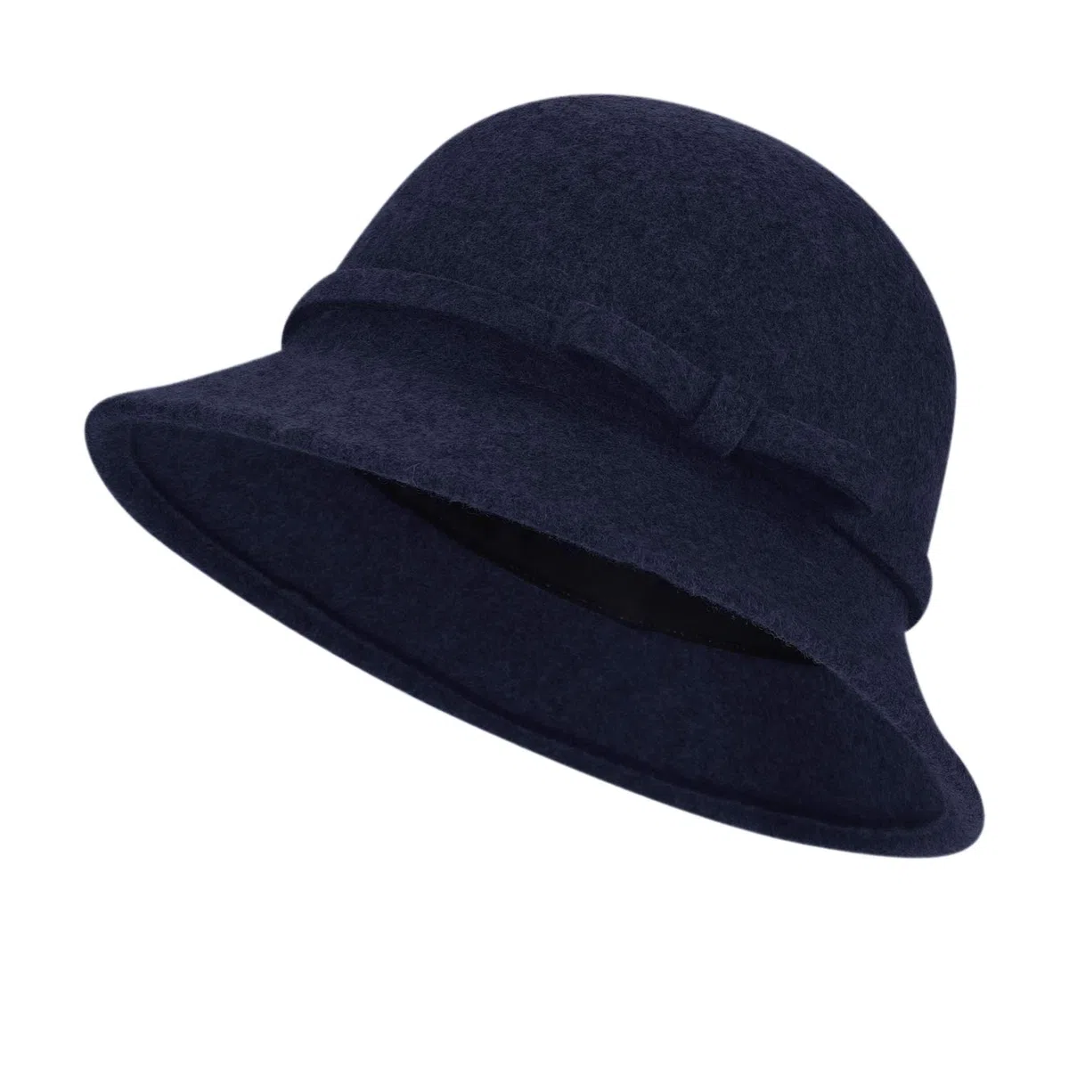 Glockenhut Vintage Wolle Wintermütze Damen Winter Filzmütze Warm Wollmütze Elegant Winterhut Filz Damenmütze Klassisch Wollhut mit Schleife Damenhut Einheitsgröße Schlapphut für Reisen Freizeit