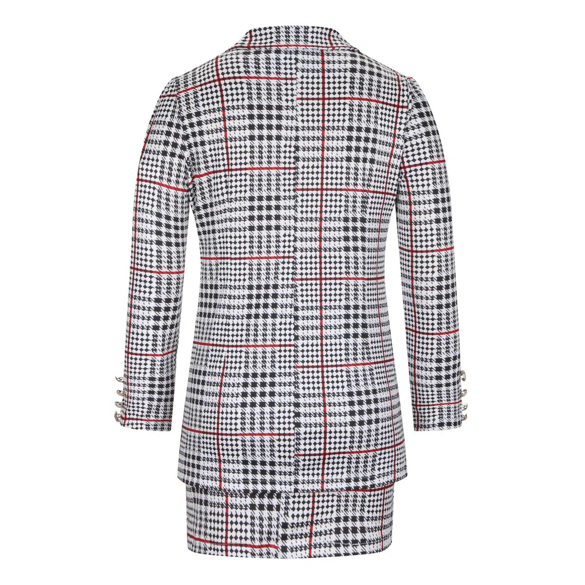 2025 Zweiteilig Damen Elegant Hochzeit 2 Teiliger Business Blazer mit Kurzem Anzug Rock Zweiteiler Elegant Anzug Set Langarm Kleine Sommer Leicht Blazerjacke Anzugjacke und A-Linie Rock Set