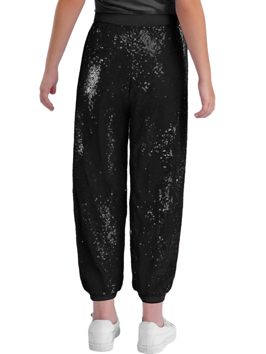 Kinder Mädchen Jungen Pailletten Tanzhose Glitzer Hip Hop Jazz Leggings Pumphose Fasching Karneval Party Tanzkleidung