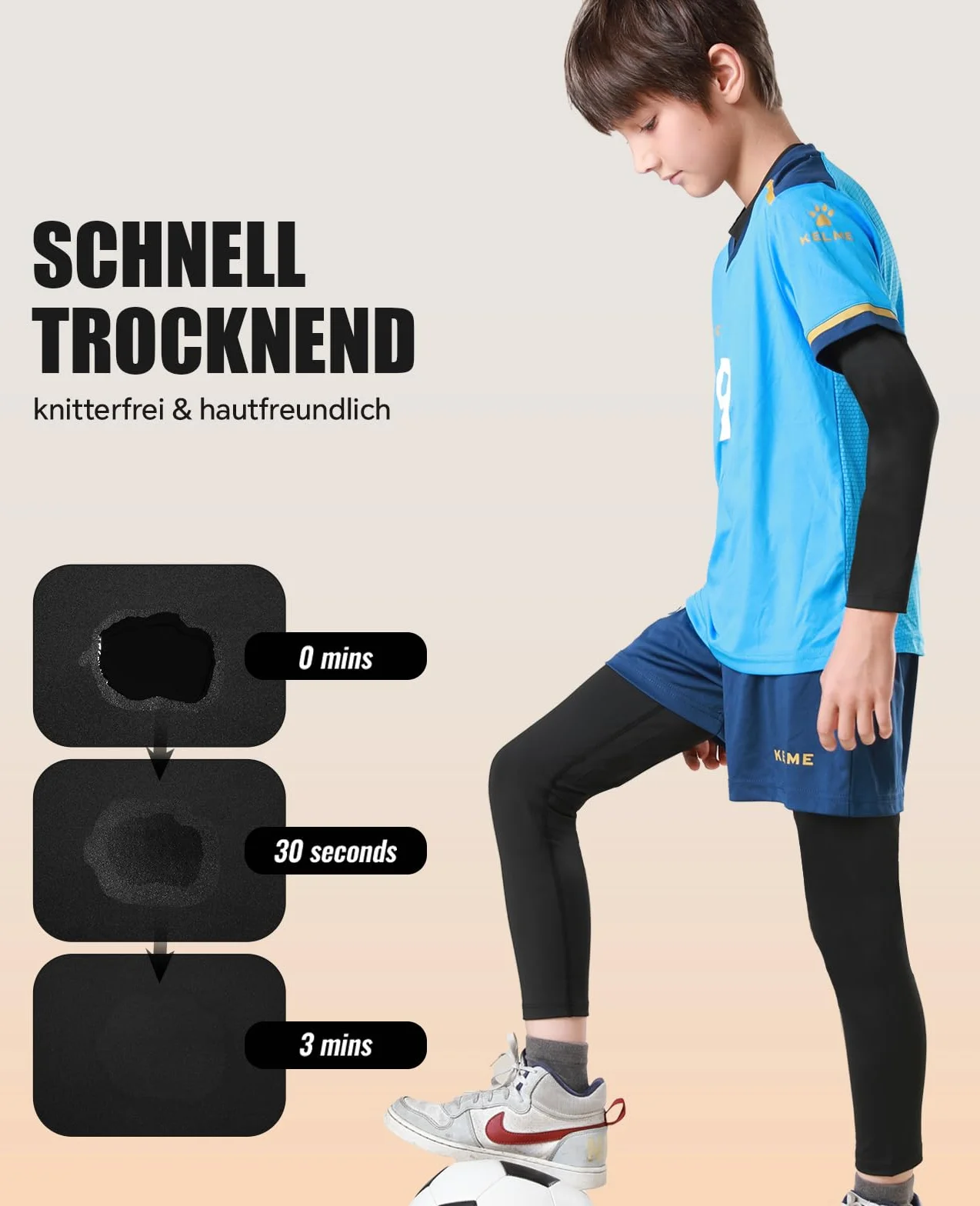 Niksa Thermounterwäsche Set für Jungen 5-12J - Extra Warme Ski & Sportunterwäsche, Hochatmungsaktiv als Basis für Fußball, Wandern & Radfahren,4 Jahreszeiten Funktionswäsche