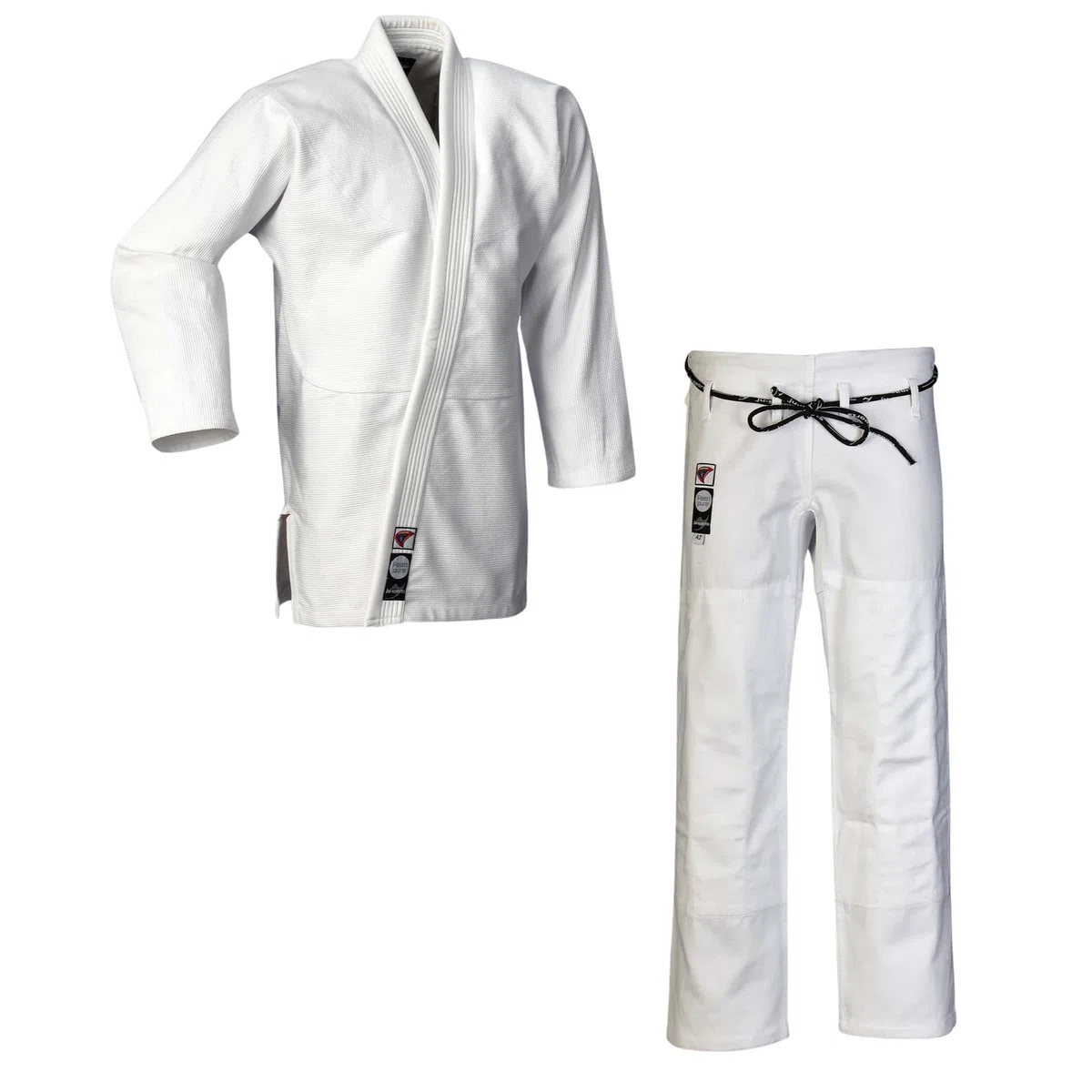 Ju-Sports BJJ Gi Pearl Pure weiß - Schmal geschnittener Brazilian Jiu Jitsu Anzug für Herren, 100% Baumwolle, Stoffgewicht 550 g/qm in Pearl-Webung