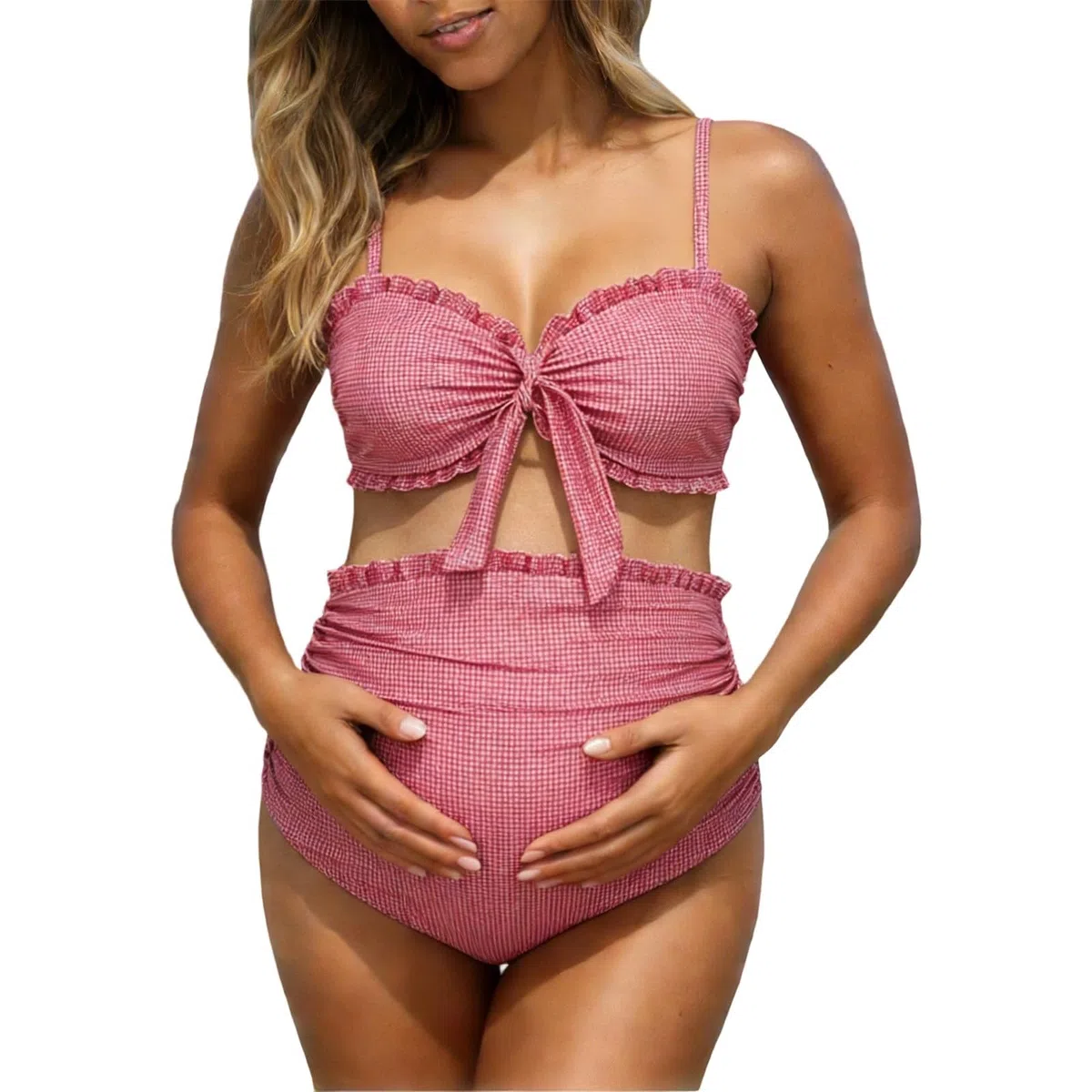 Umstandsbadeanzug Damen Sommer Schwangerschaft Badeanzug V Ausschnitt Push Up Umstandsbademode Große Größe Casual Umstandsmode Badeanzüge Einteilige Schwangerschafts Bademode Umstandsbikini