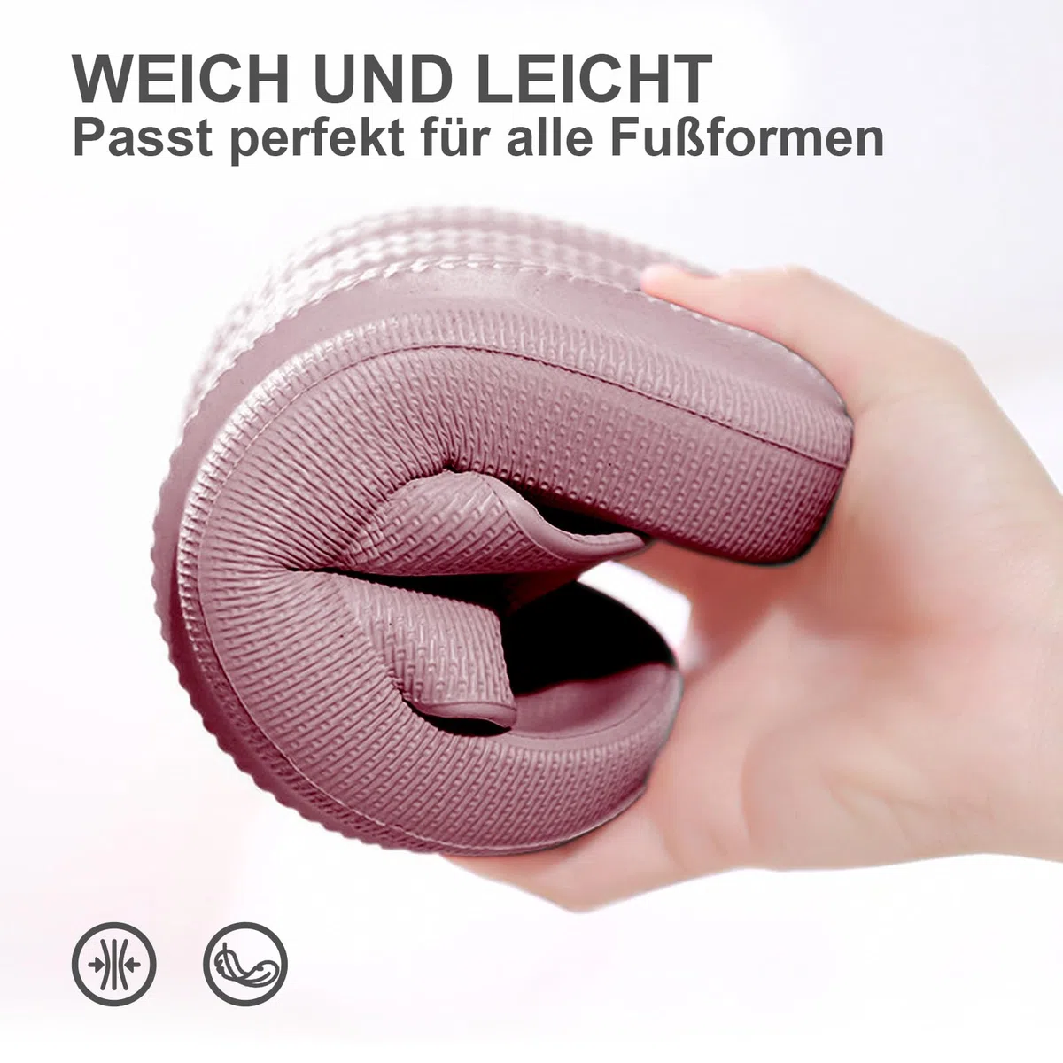 Hausschuhe Herren,Badelatschen Herren,Badeschuhe Damen, Weich Rutschfest Sandalen Damen Sommer Pantoletten Geeignet Familie Garten Schwimmbad Strand