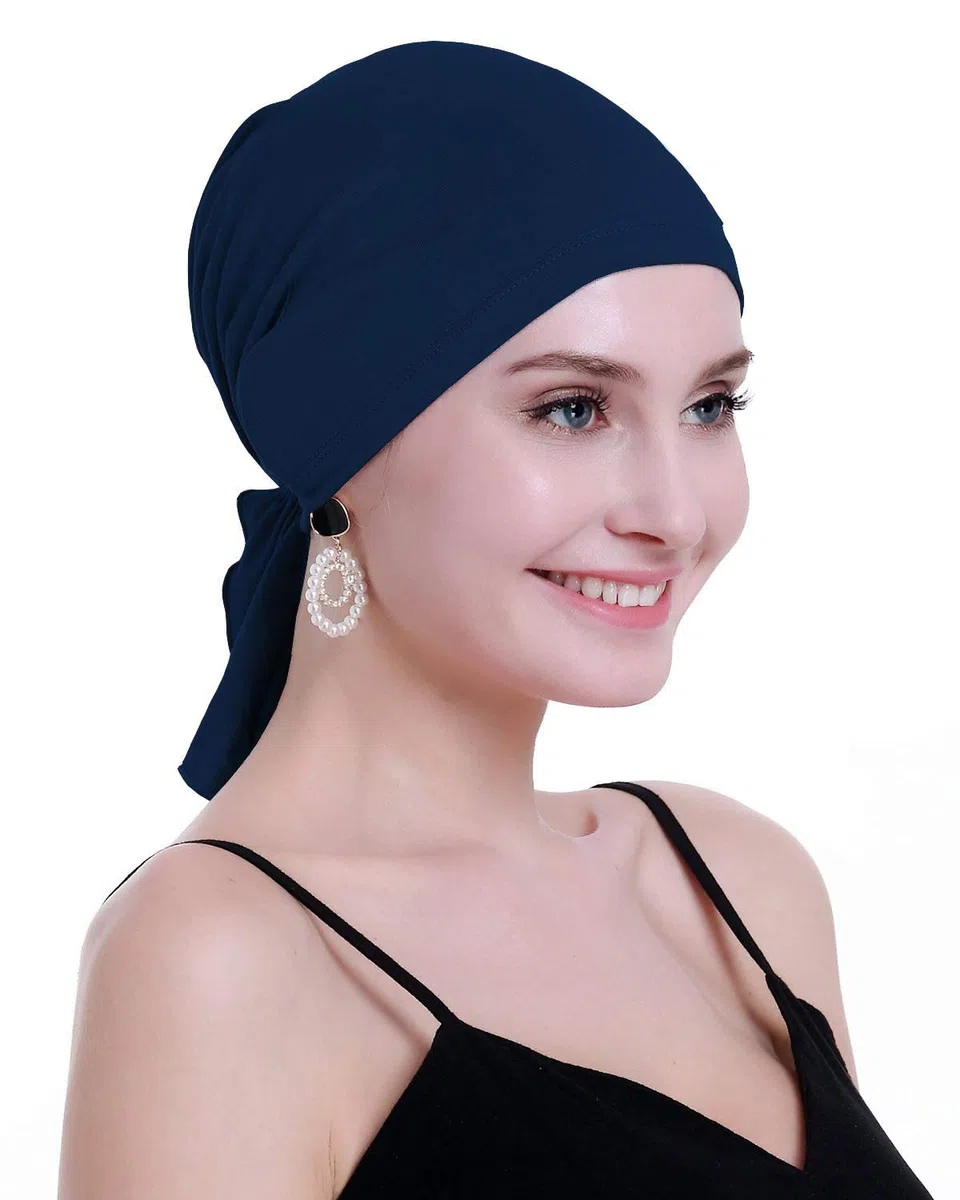 OSVYO Bambus Chemo Kopftuch für Frauen mit Haarausfall - Krebspatienten kopfbedeckung Turban in Versiegelter Verpackung