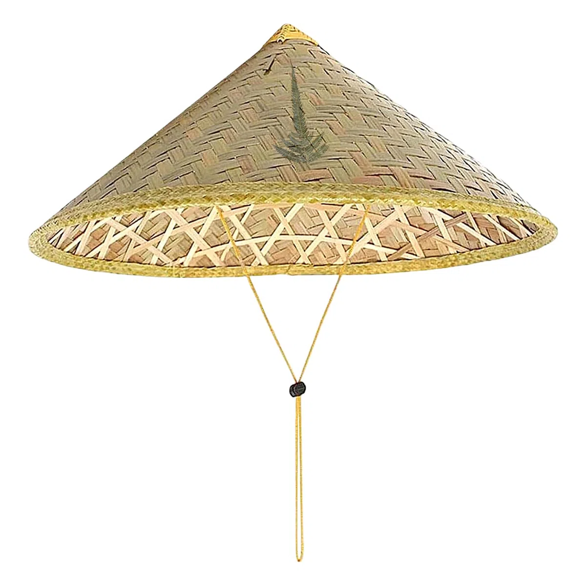 Handgefertigter chinesischer Strohhut | Traditionelle chinesische gewebte Strohkappe mit verstellbarem Seil | gewebter konischer Reisbauer Kostüm Zubehör für Angeln, Gartenarbeit, Camping, Wandern