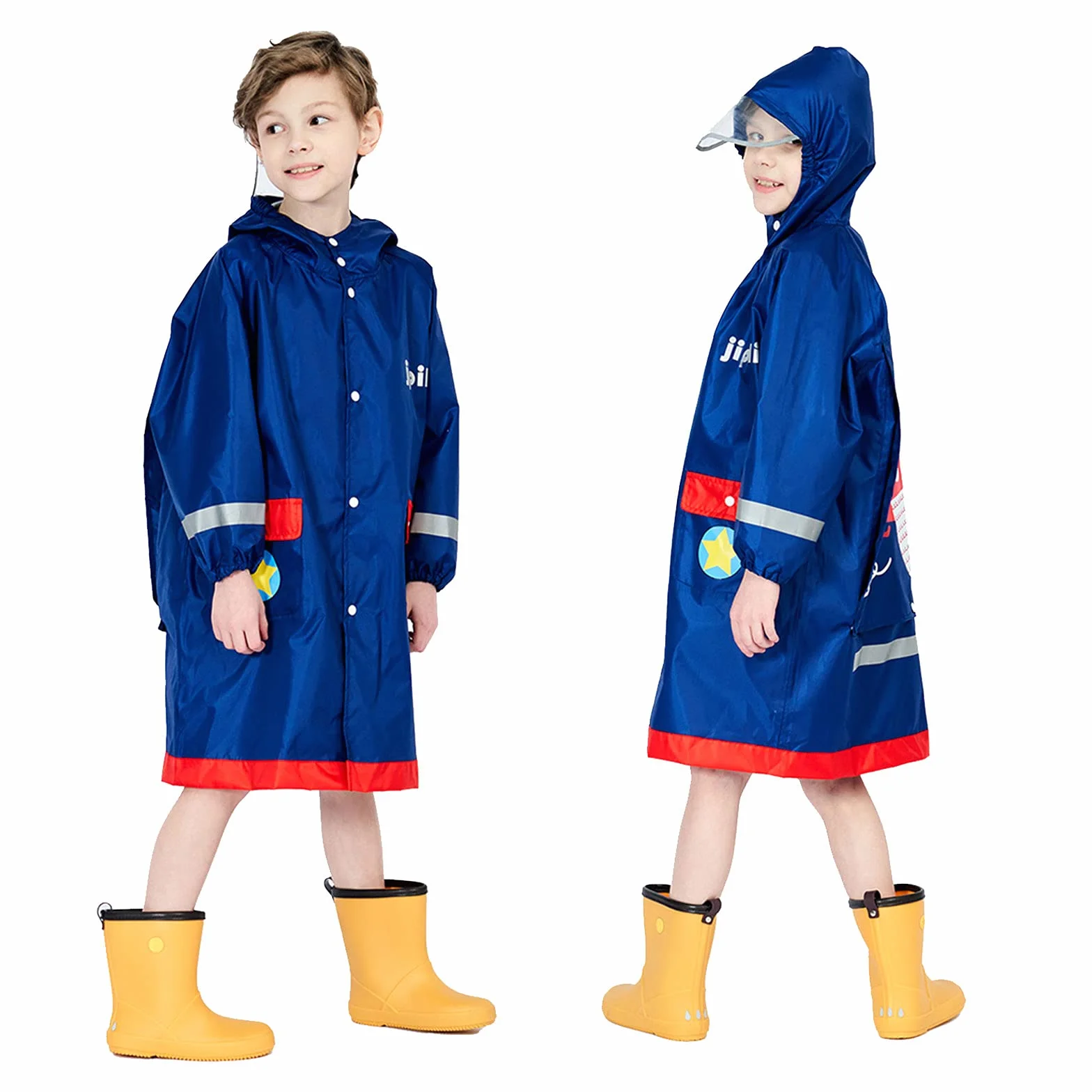 Kinder Regenmantel Mädchen Jungen Regenponcho Regenanzug Regenjacken Atmungsaktiv Wasserdicht Einteilig Leicht Outdoor Overall Regen Softshelljacke Sport Schulaktivität Unisex 3-12 Jahre