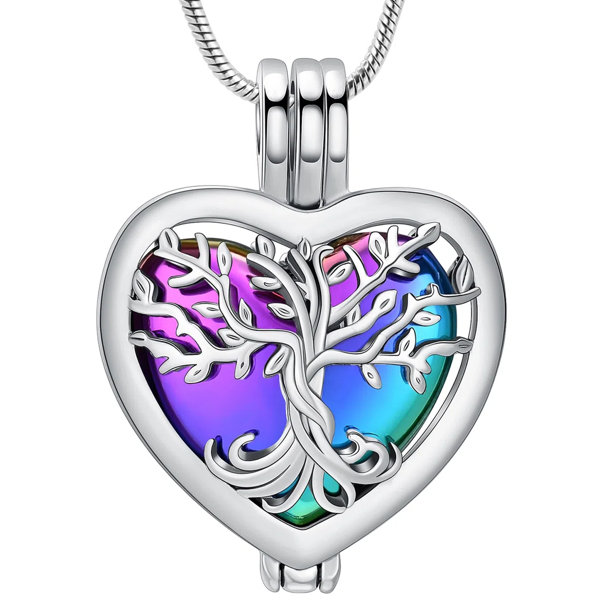 Herz Urne Halsketten für Asche für Frauen Einäscherung Schmuck Blume Memorial Mini Keepsake Asche Hollow Anhänger