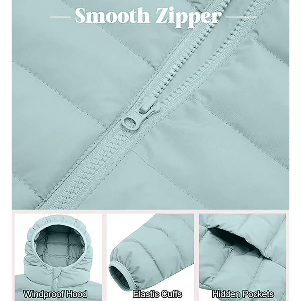 Winterjacke Mädchen Warm Puffer Wintermantel Packbare Steppjacke mit Kapuze Dicke Daunenmantel Kinder Winter Jacke Weich Kinderjacken Kapuzenjacke Daunenjacke Leichte Outdoor Mäntel Parka