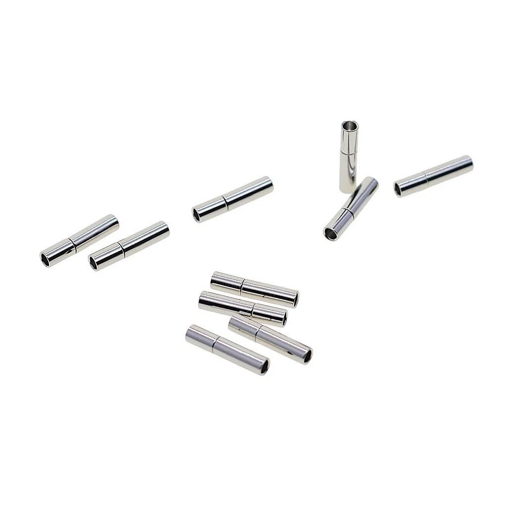 joyMerit 10 pcs 2 mm Lederband Endet Magnetverschluss Kettenverschluss Magnet Verschluss für DIY Halskette Armband