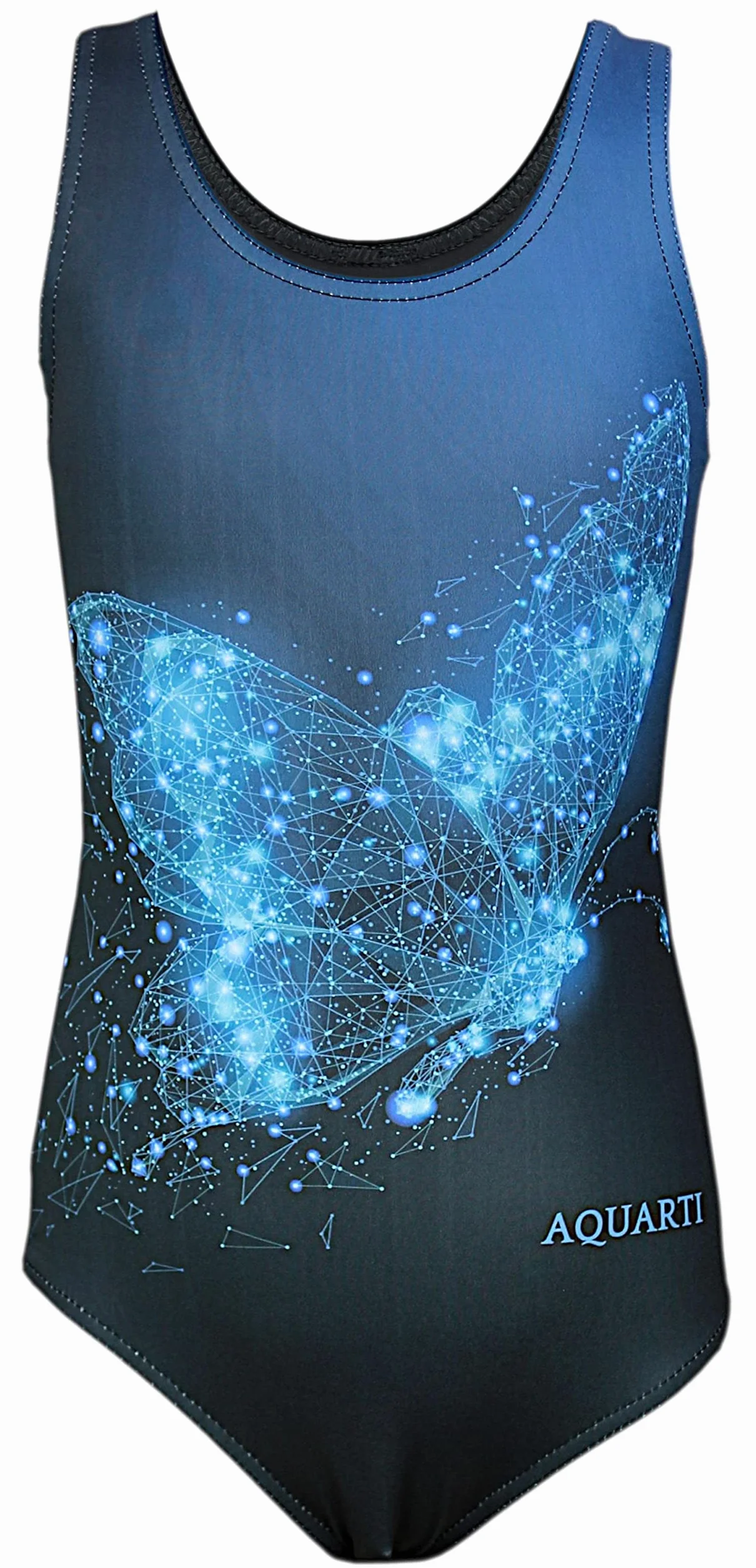 Aquarti Badeanzug Mädchen – Sportlicher Mädchen Badeanzug mit Ringerrücken Print