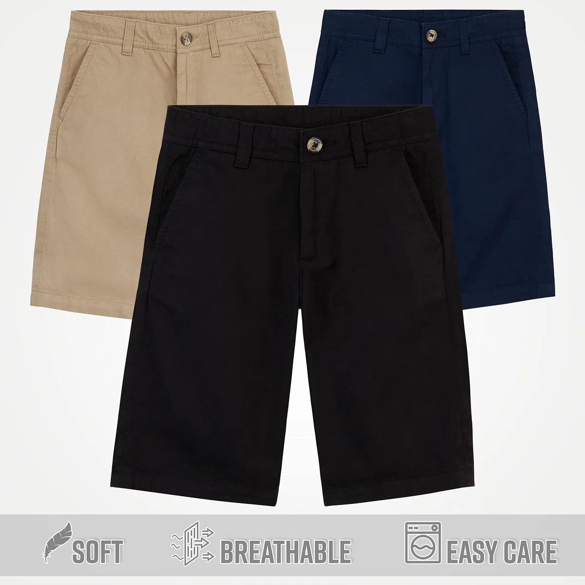 CityComfort Kurze Hosen Jungen Teenager 4–14 Jahre, 100% Baumwolle Chino Shorts, Weich & Atmungsaktiv, Sommer Geschenke für Kinder