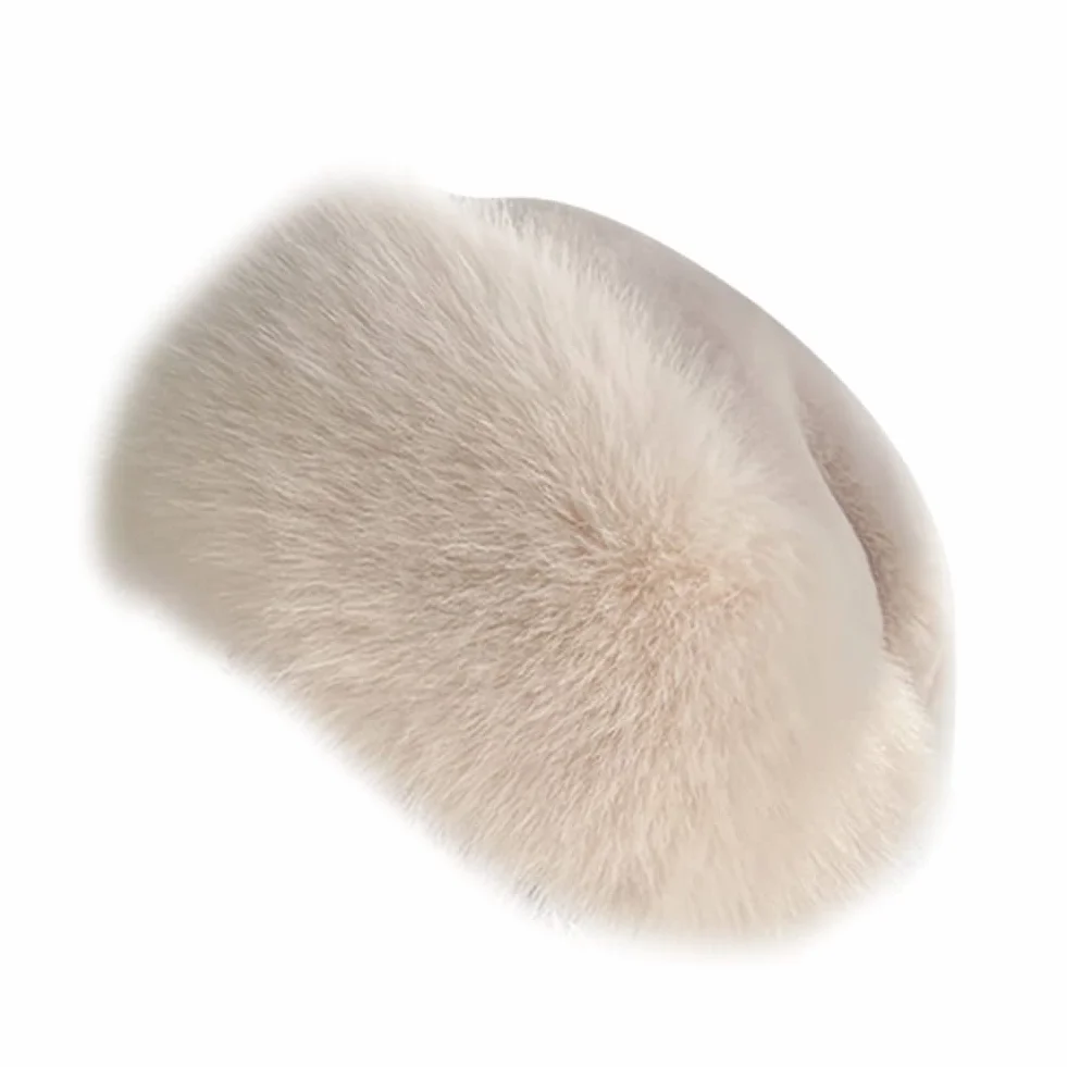 BYNYXI Russische Fellmütze Damen, Fuchspelzmütze Pelzmütze Damen Russisch Mütze Kunstfell Wintermütze Plüsch Wintermütze Faux Fuchs Plüschmütze Cossack Mütze Blau Schwarz Grau Pink Beige