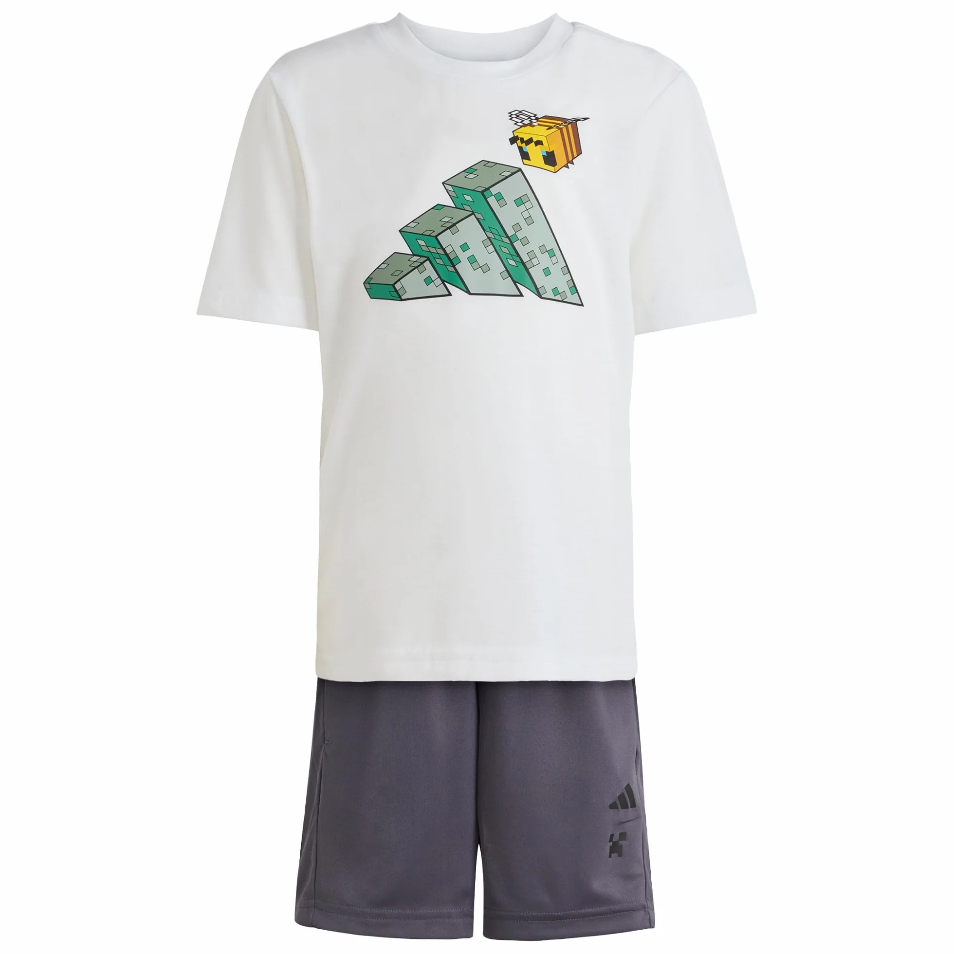 adidas Unisex Kids MINECRAFT TRAINING SOMMER-SET, SHORTS UND T-SHIRT