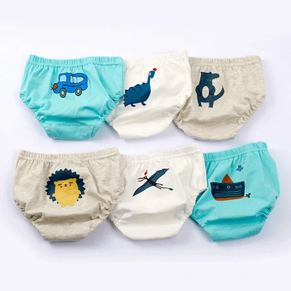 Baby/Kleinkind Jungen & Mädchen 6er Pack Baumwolle Unterhose Unterwäsche Höschen Schlüpfer - in verschiedenen Kombination von Cartoon Stoffdruck(1-3 Jahre)