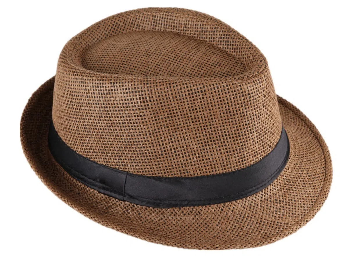 Strohhut, Fedora für Herren, Damen, Kinder, Trilby-Design, Sonnenschutz