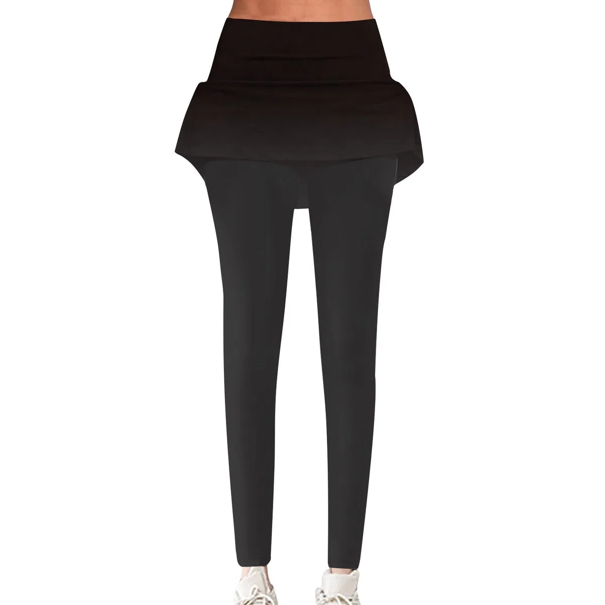 Leggings Mit Rock Damen Lang, Tennisrock Damen Mit Hose, 2 In 1 Sport Leggings Mit Rock Hosenrock Sportskort Laufskort Tennis Golf Sport Yoga Hosen Rock Radlerhose