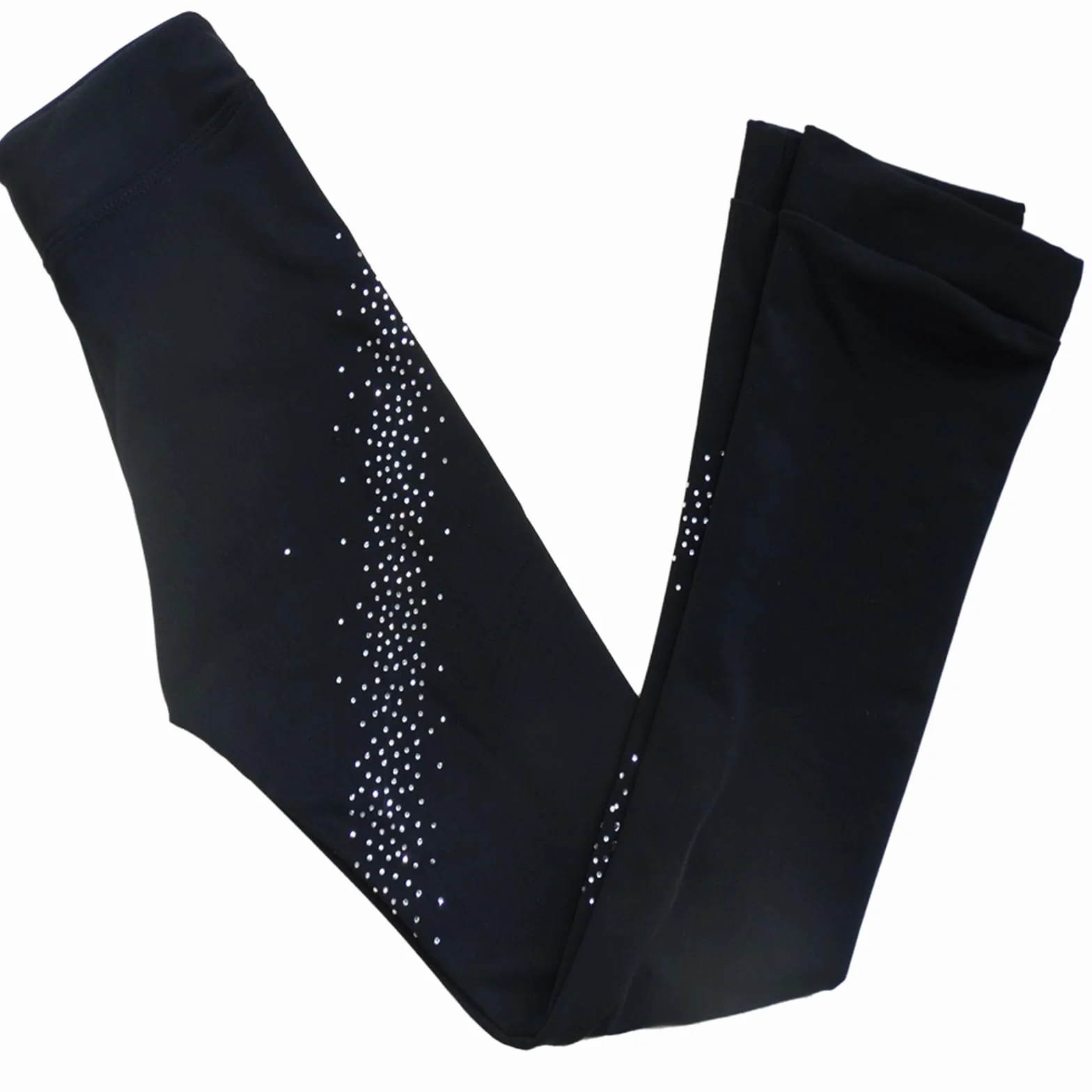 LIUHUO Lange Hose für Damen und Mädchen Eiskunstlauf Strumpfhose Strass Kinderskating-Leggings