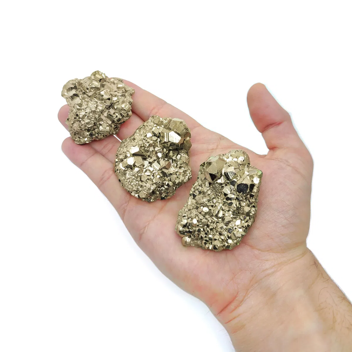 Pyrit Kristall Stufe | Katzengold | 100% natürliche Edelstein-Druse | Funkelnde Kristalle | Goldener Glanz | Edelstein-Deko | Lade und Entladestein | firstonthesun®