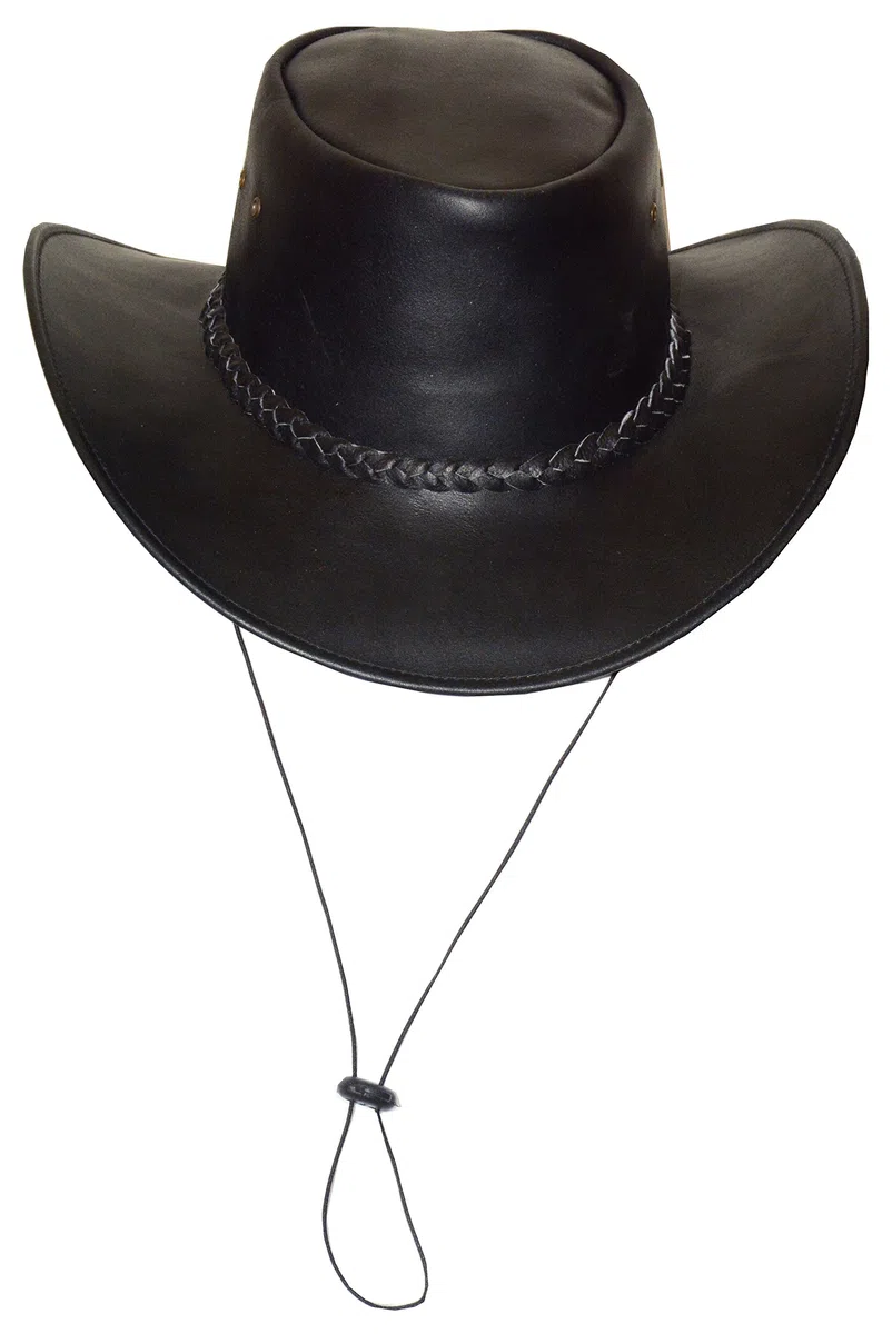 Black Jungle Broome - Cowboyhut aus Rindsleder mit Kinnriemen