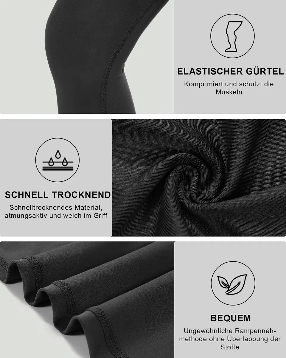 Roadbox 1er/2er Pack Kompressionshose Jungen, Sport Leggings Lang, Atmungsaktiv, Schnell Trocknend für Fußball & Laufen