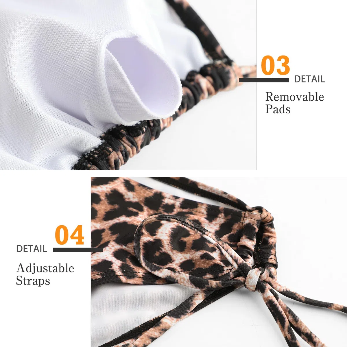 Genfien Damen Bikini Set V Ausschnitt Triangel Sexy Low Waist Bademode