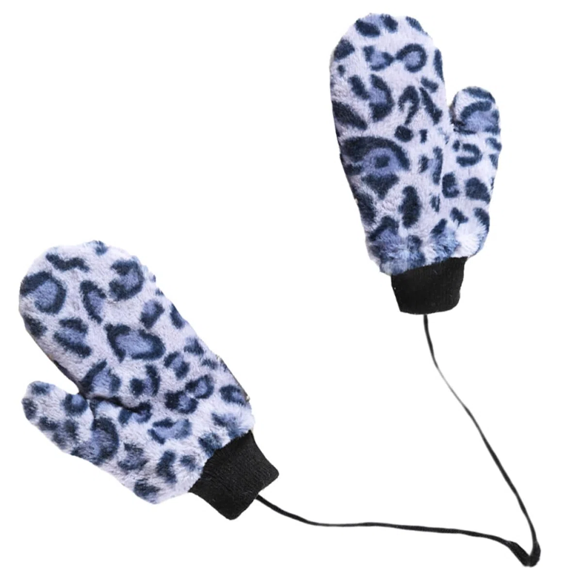 Garneck Winddichte Dicke Reithandschuhe Aus Plüsch Mit Leopardenmuster Vollfinger Warme Outdoor Handschuhe Zum Umhängen Für Mädchen Bergsteigen Und Reiten