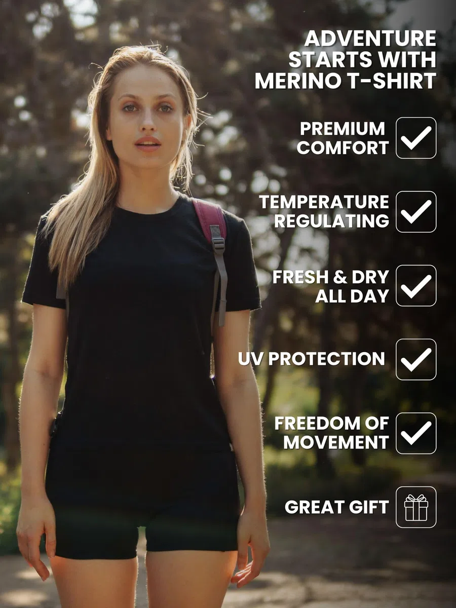 Merino Damen Sport Shirt (M, White Off)