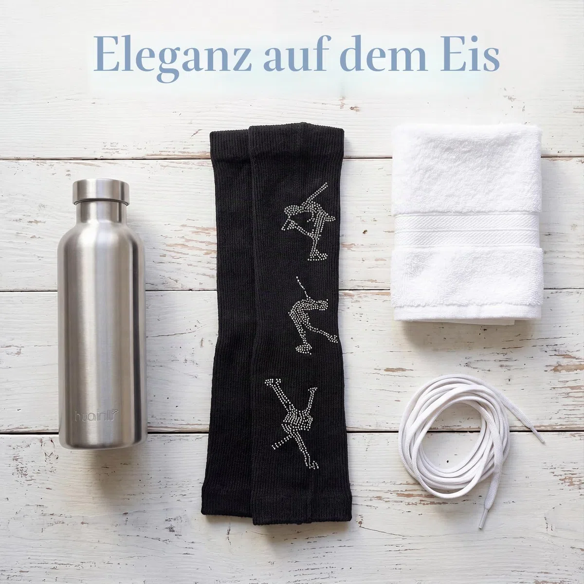 LIUHUO Langer Beinwärmer Frauen Mädchen Eiskunstlauf Beinlinge für Erwachsene und Kinder