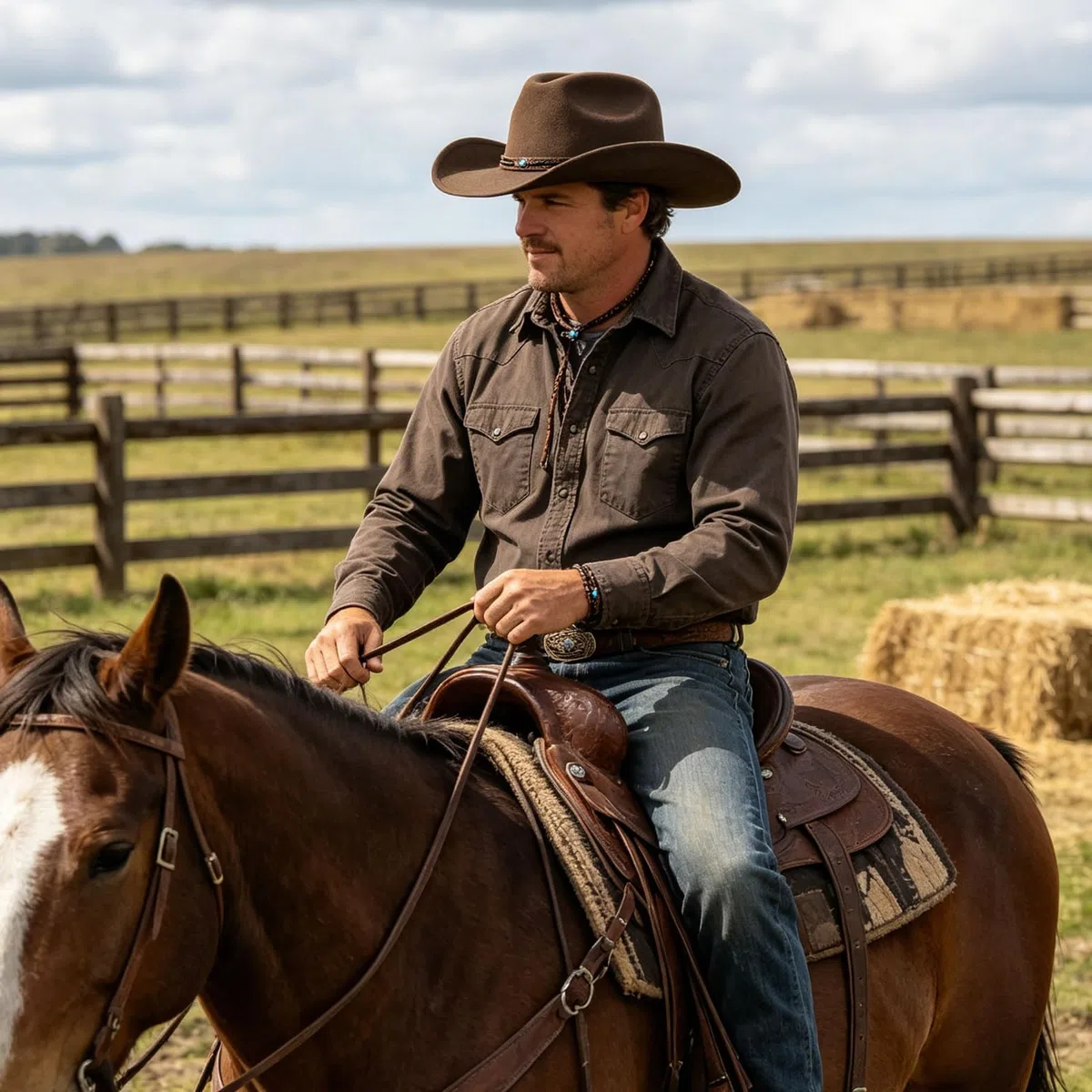 SIGONE Unisex Cowboy-Filzhut in Kaffebraun im Westernstil, Außenhut mit Breitem Rand, Verstellbarem Rückenband, Klassischer Cowboyhut für Männer und Frauen für Outdoor-Aktivitäten