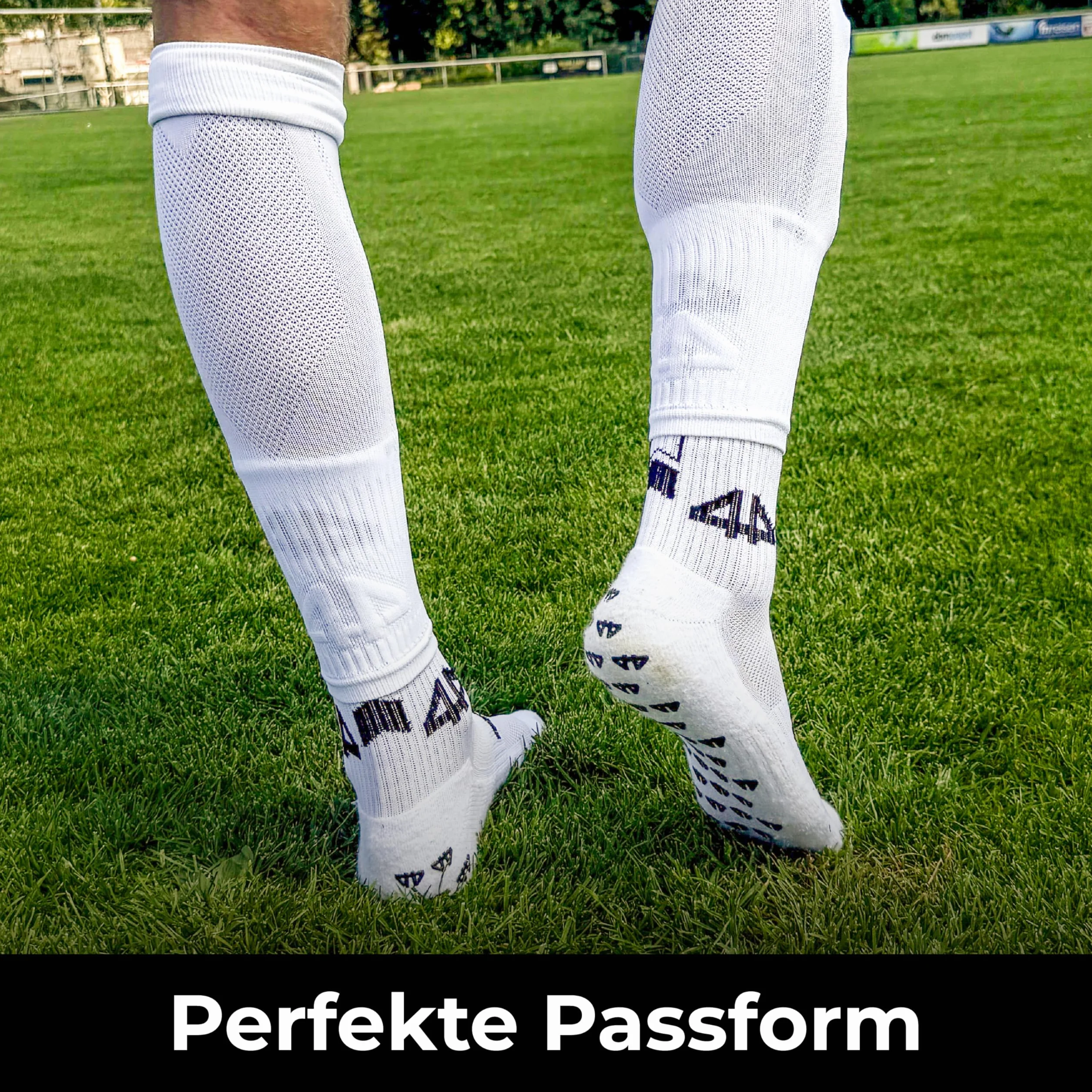Stutzen ohne Socken mit Silikon Grip für Fußball – Ready for Sport – 1 Paar Sleeve Stutzen für Schienbeinschoner – rutschfest, leicht, flexibel – Soccer Tubes für Herren, Damen, Kinder – One Size