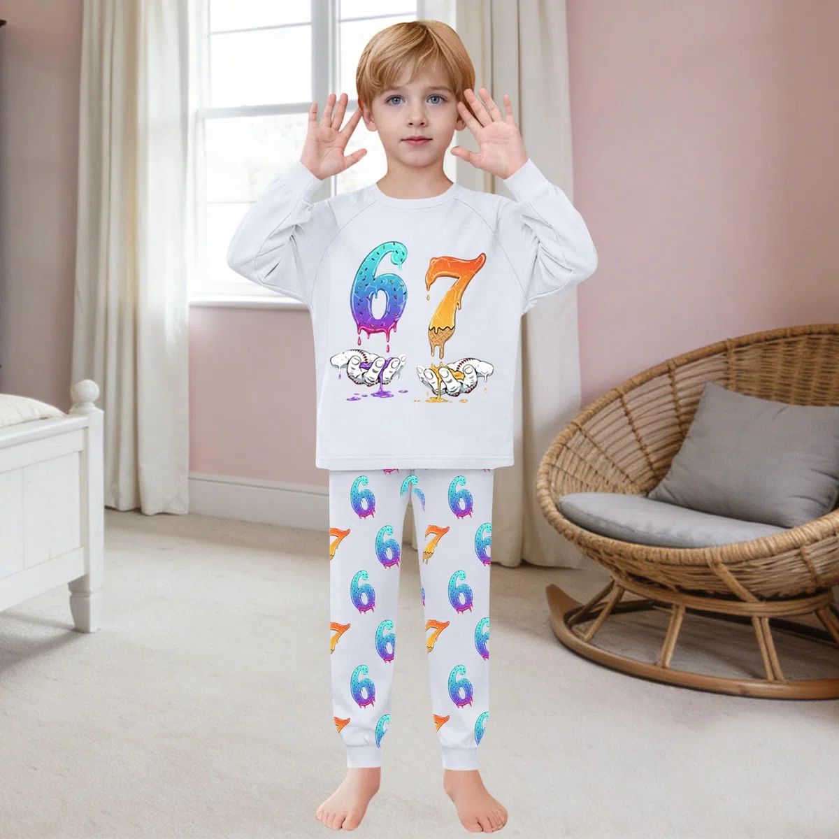 Jogginganzug Kinder mit 67 Drucke Trainingsanzüge für Jungen 2 teiliges Set Rundhalsausschnitt Kapuzenpullover und Jogginghose Set Frühling/Herbst Jogginganzüge Mode Lässige Trainingsanzug 5-16 Jahre