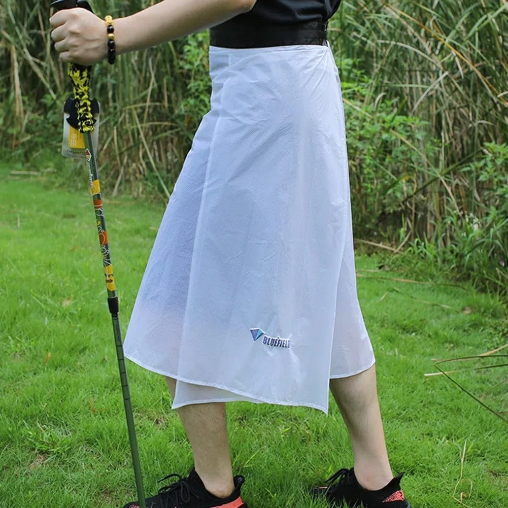 Ultraleichter Regenrock aus 15D-Nylon, wasserdicht, ideal für Camping, Wandern und Radfahrer (weiß)
