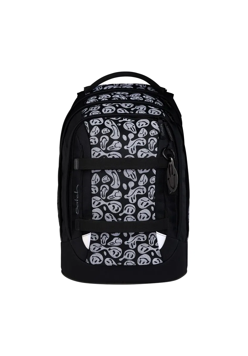 Satch Pack Set Schulrucksack-Set, 4-teilig ab 5. Klasse ergonomisch 30L Stauraum mit Schlamperbox Trinkflasche Sportbeutel Blurry Faces - Schwarz