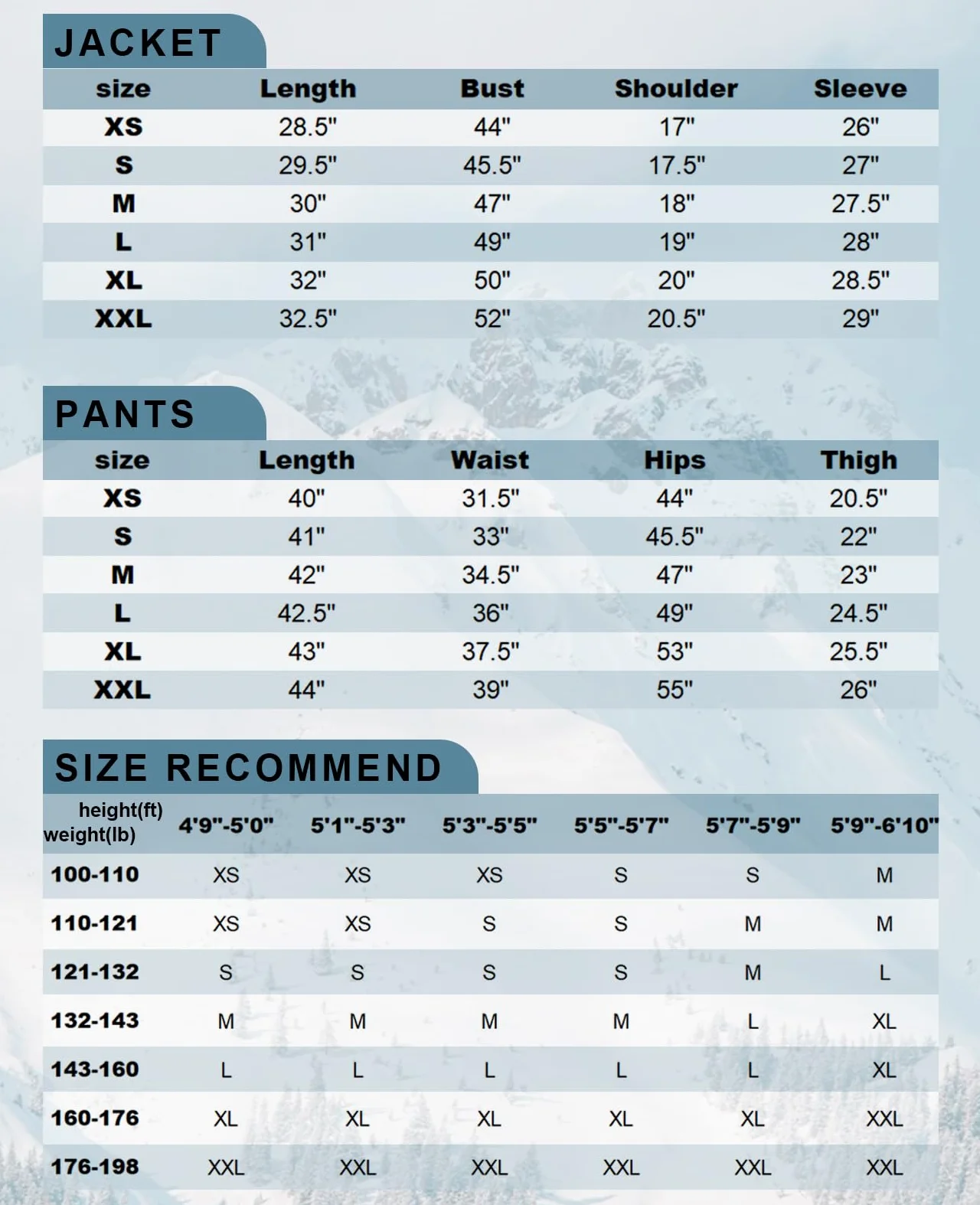 ALSOGO Damen Skijacke & Skihose Set Skianzug 2 teilig Schneeanzug Wasserdicht Warm Winterjacke mit Abnehmbare Kapuzen zum Skifahren Snowboarden Schneejacke Schneehose