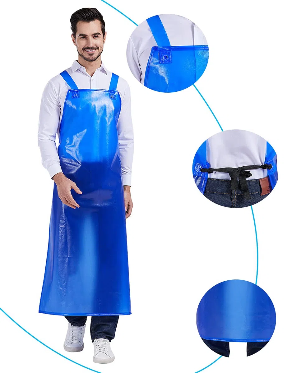 Nanxson Unisex wasserdicht Schürzen Arbeitsschürze Fleischerschürze Metzgerschürze für Industrie, Metzgerei, Reinigung CF3111