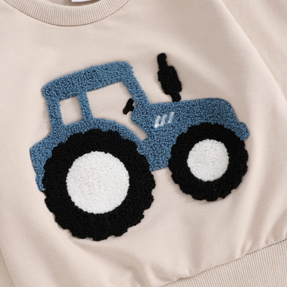 Yassiglia Baby Jungen Weiche Bekleidungssets Kleinkind Niedliches Zweiteiler Outfit Langarm Traktor Druck Sweatshirt und Hose Set Herbst Winter Jogginganzug
